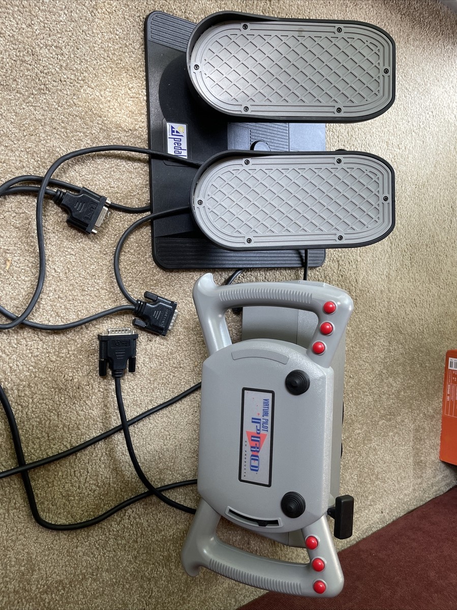 CH Products Pro Pedals And Virtual Pilot Yoke Joy Stick …Perfect