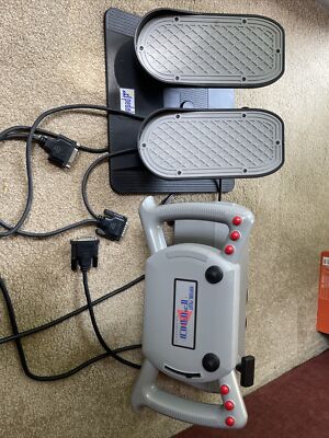 CH Products Pro Pedals And Virtual Pilot Yoke Joy Stick  Perfect Condition