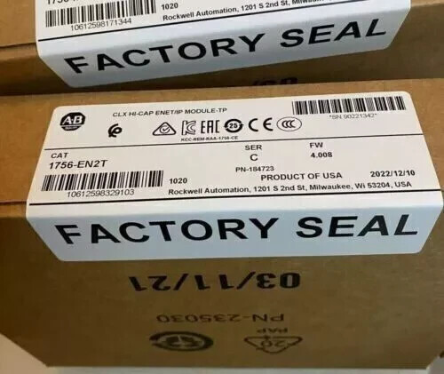 New Factory Sealed AB 1756-EN2T SER C ControlLogix EtherNet/IP Module 1756EN2T - Picture 2 of 4