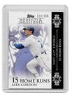 2008 Topps Moments Alex Gordon HR 15 Milestone Kansas City Royals #42 110/150