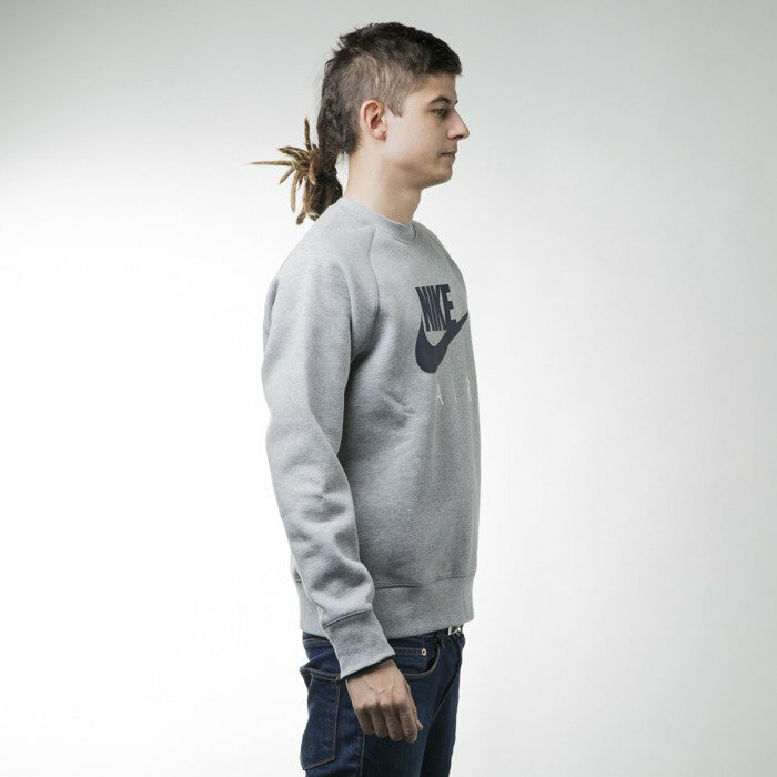 Mens AW77 Nike Air Crew Neck Tracksuit Fleece Sweatshirt Grey