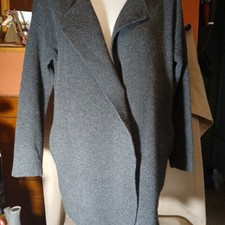 Oversized Mens Womans Grey Cardigan 1 Button Pockets One Size