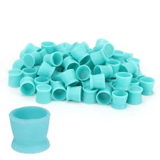 (Blue)Tattoo Ink Cups Tattoo Supplies 300Pcs Tattoo Ink Pigment Cup Silicone