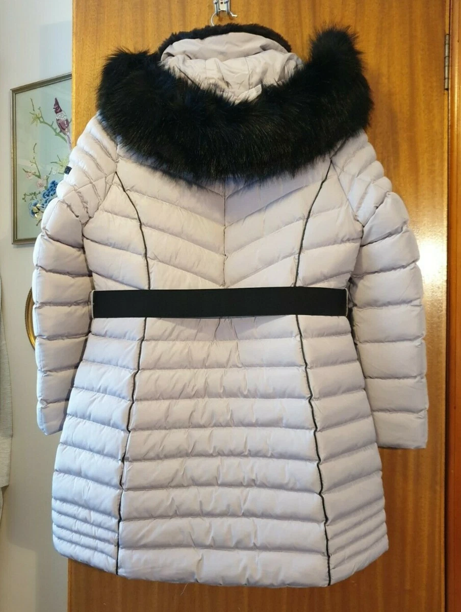 Wulux of Paris Grey Padded Coat with Black Accents from Bows Boutique XXL Used