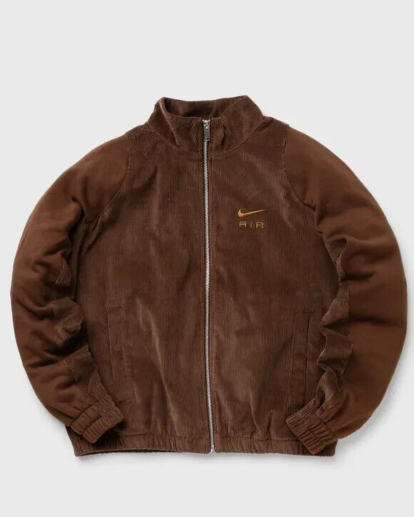 Nike CORDUROY FLEECE JACKET BROWN Women's Size Small DQ6334 Nike CORDUROY FLEECE JACKET BROWN Women's Size Small DQ6334