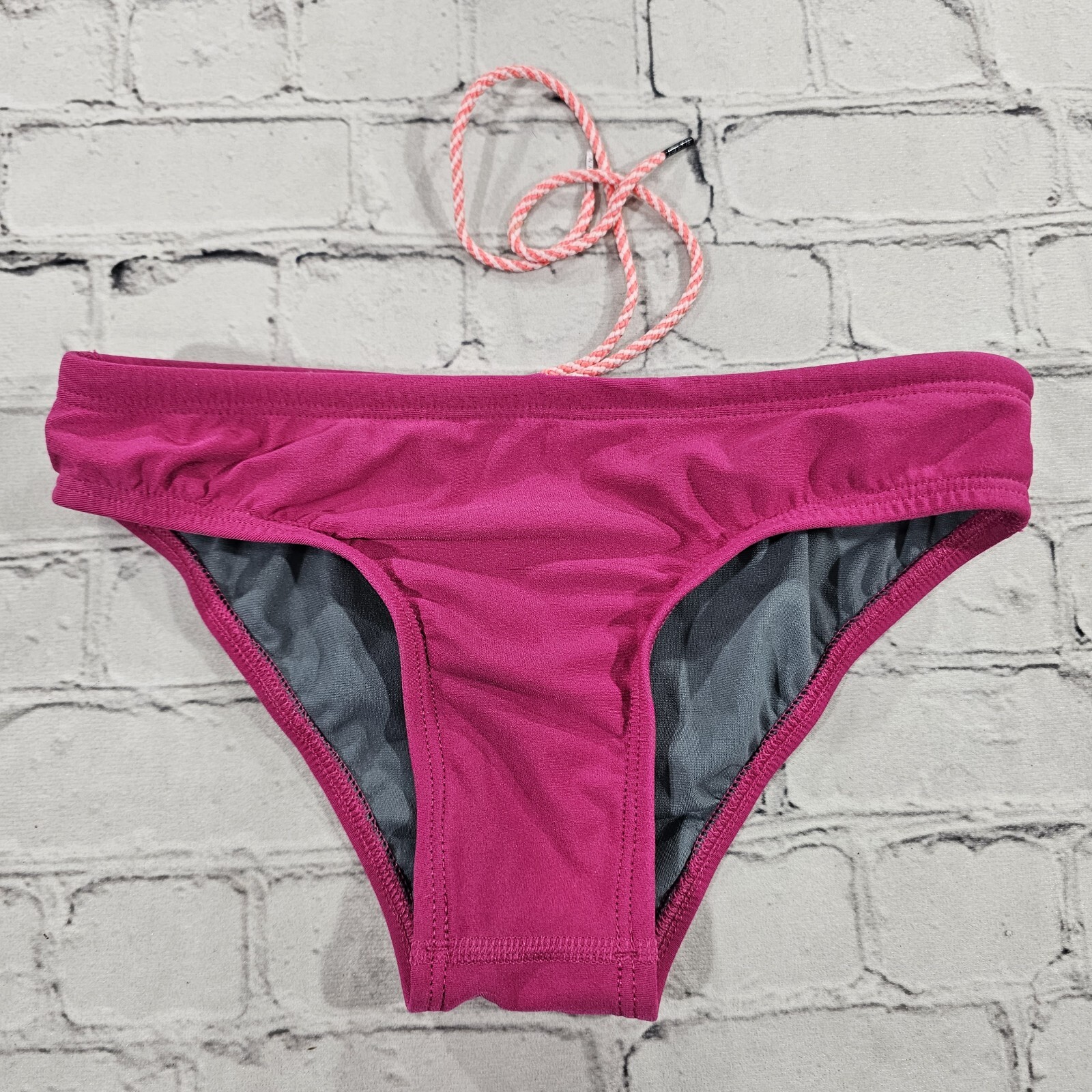 Traje de baño JOLYN Andy europeo brasileño inferior rosa liso UPF 50 MUJER XS