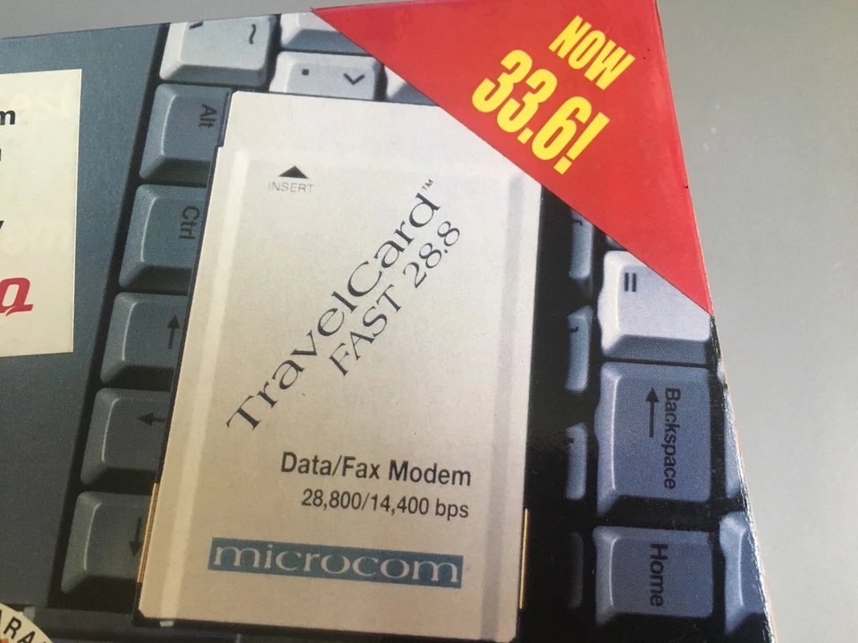 360815-001 Compaq / Microcom PCMCIA Laptop Data Fax Modem 33.6/ 28.8 Kbps, New - Image 2 of 4