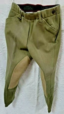 ON COURSE Cotton Naturals Side Zip Breeches Knee Pads Child Size 6 Beige No Tags