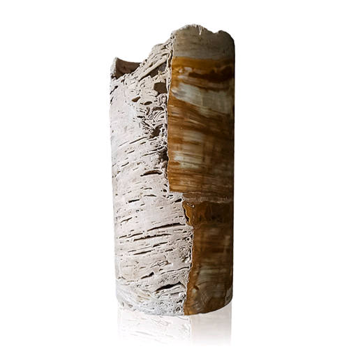 Table Lamp IN Travertine Light House Decor Travertine Lamp B.20cm H.38cm - Picture 1 of 1