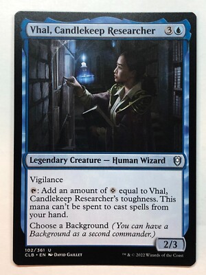 MTG Commander Legends: Battle for Baldur's Gate Vhal, Candlekeep Researcher NM/M