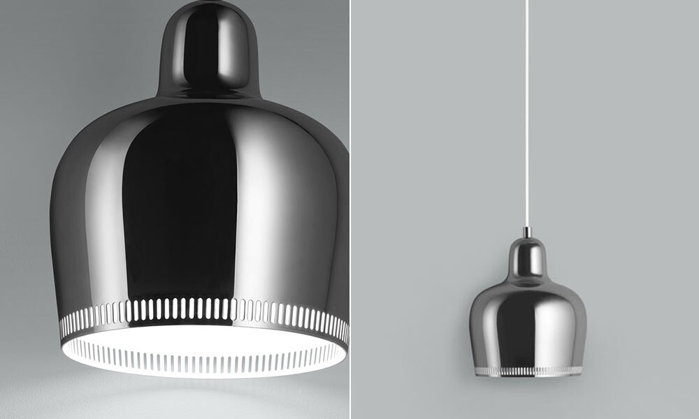 Pendant Lamp Light Artek A330S Goldenbell Chrome LED 40W Pendant Lamp Light Artek A330S Goldenbell Chrome LED 40W