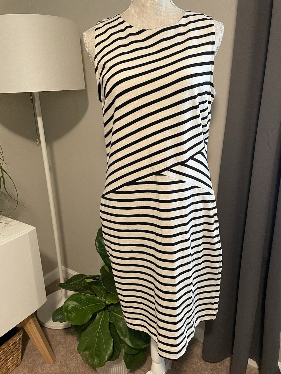 white christmas dresses T by Talbots Pink Striped Cotton Lace-Up T-Shirt Dress