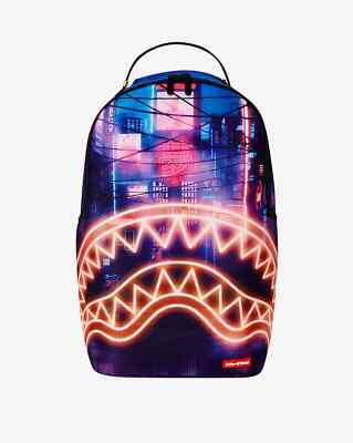 Sprayground Cyberpunk City DLXR Backpack New Black Bookbag Large School Bag