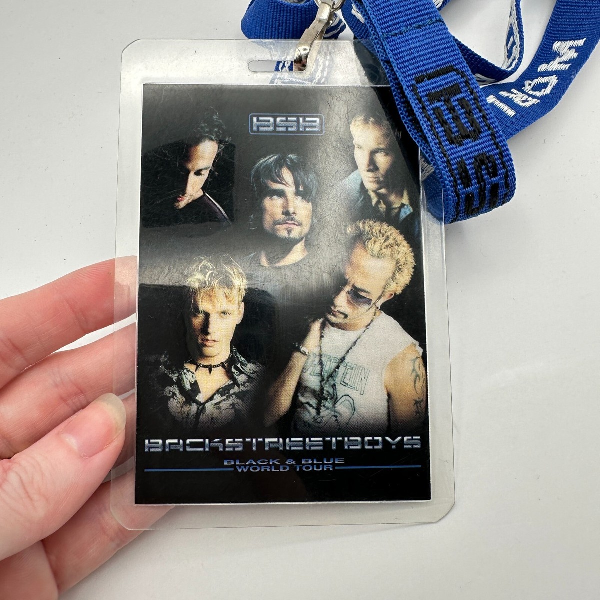 BACKSTREET BOYS グッズ Vintage Backstreet Boys Black Blue World Tour 2001 Concert Lanyard