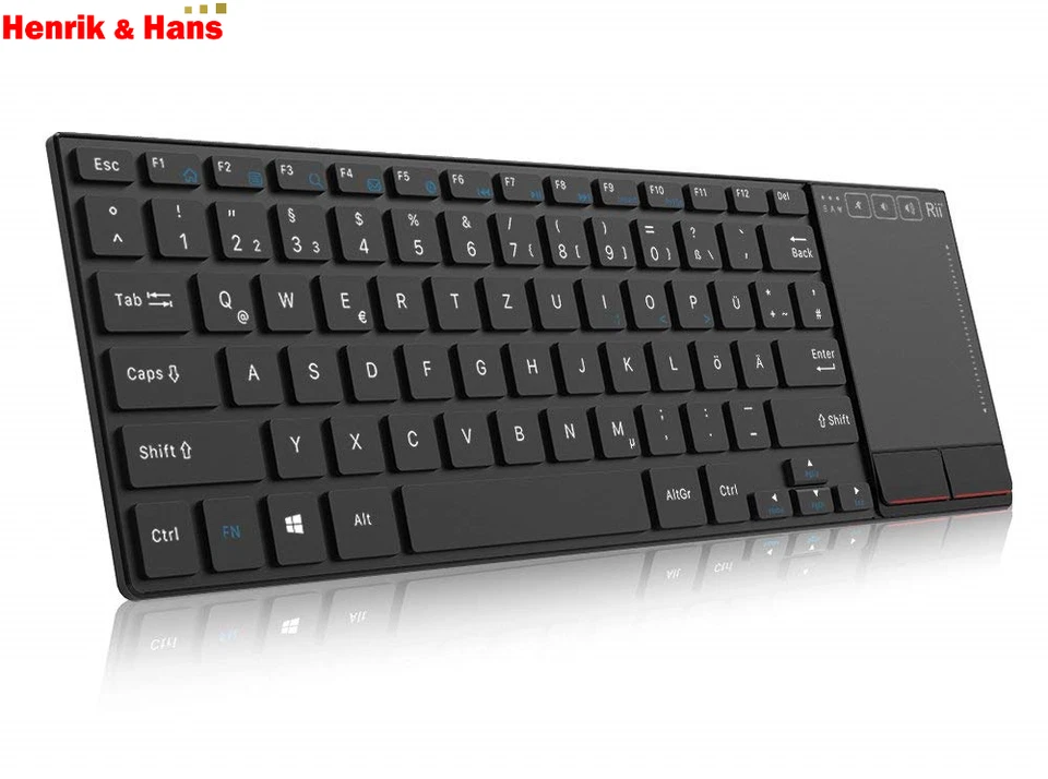 Rii K22 Funk Kabellos MultiMedia Tastatur Touchpad Wireless Computer Keyboard - Bild 2 von 4