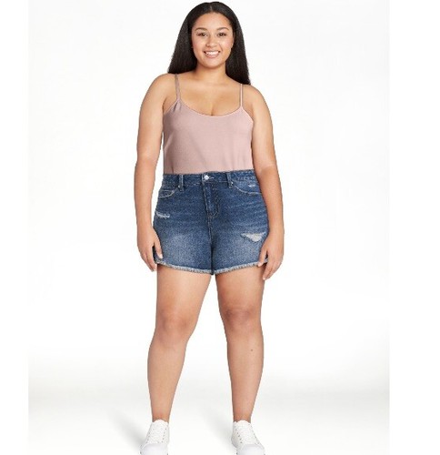 Time and Tru Women's Size 20 Denim, Fray Hem Distressed, High Rise NWT - Picture 6 of 19