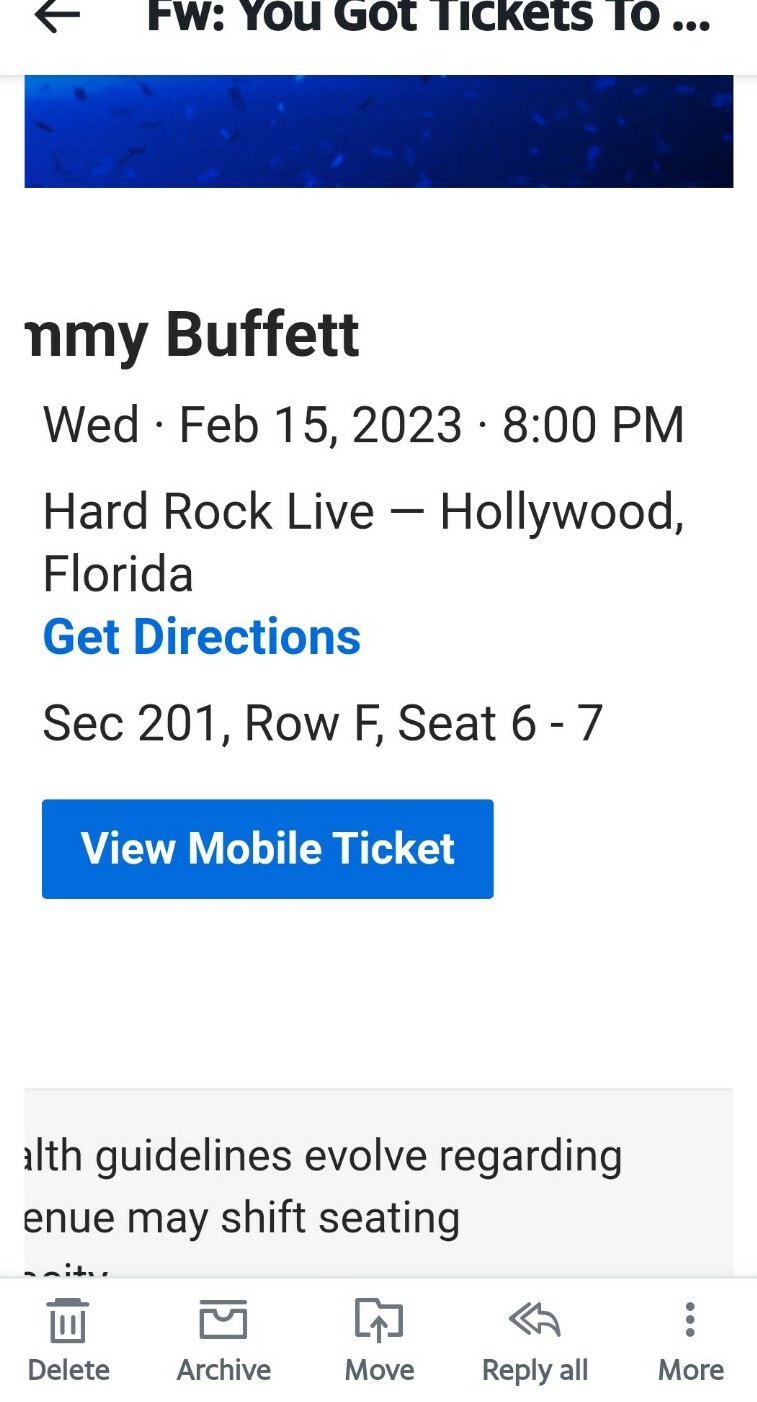Jimmy Buffett tickets eBay