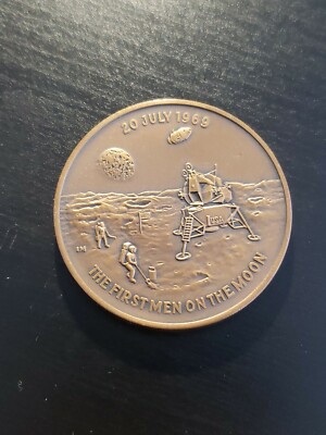1969 Apollo 11 First Men on the Moon Bronze Medallion | eBay