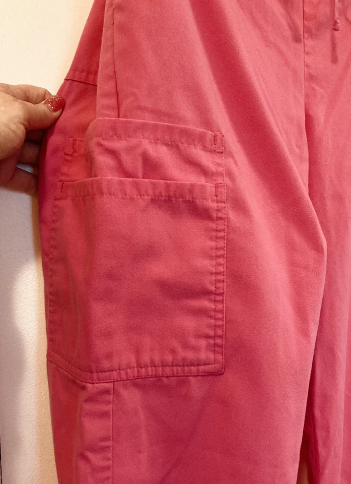 Pantalones SB Scrubs tiro medio rosa elástico cordón cintura para mujer talla S Foto 4 de 4
