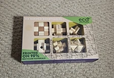 Eco Logicals Bamboo Puzzles Six Bamboo Brainteasers 