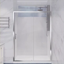 48 x 72 ANZZI Halberd SD-AZ052-01CH Frameless Sliding Shower Door Chrome