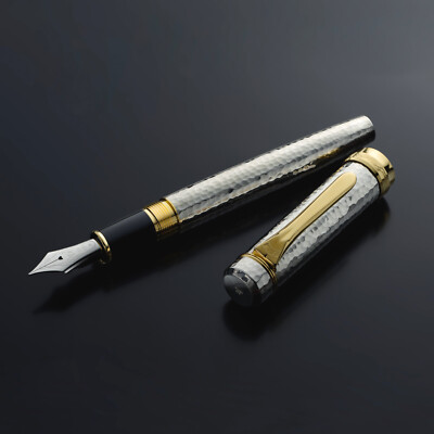 PLATINUM Hammered sterling silver PP-100000M-9 Migaki (polished) Pt-20 Nib M/B