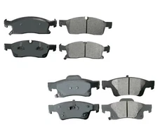 Akebono ProACT Front and Rear Ceramic Brake Pad Kit For Durango Grand Cherokee