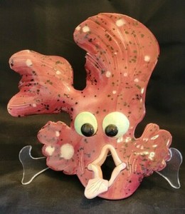 Handmade Silly Face Clay Art Fish Wall Hanging - The Clay People