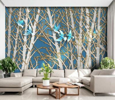 3D Tree Branch Bird 25230NA Wallpaper Wall Murals Removable Wallpaper Fay
