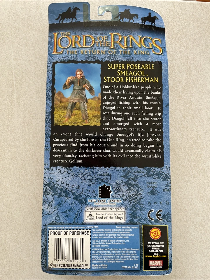 Senhor dos Anéis Smeagol Stoor Pescador Super Poseable Return Of The King LOTR - Imagem 2 de 2