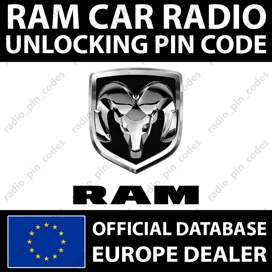 RAM RADIO PIN CODE UNLOCK 1500 2500 3500 4500 5500 PROMASTER FOR
