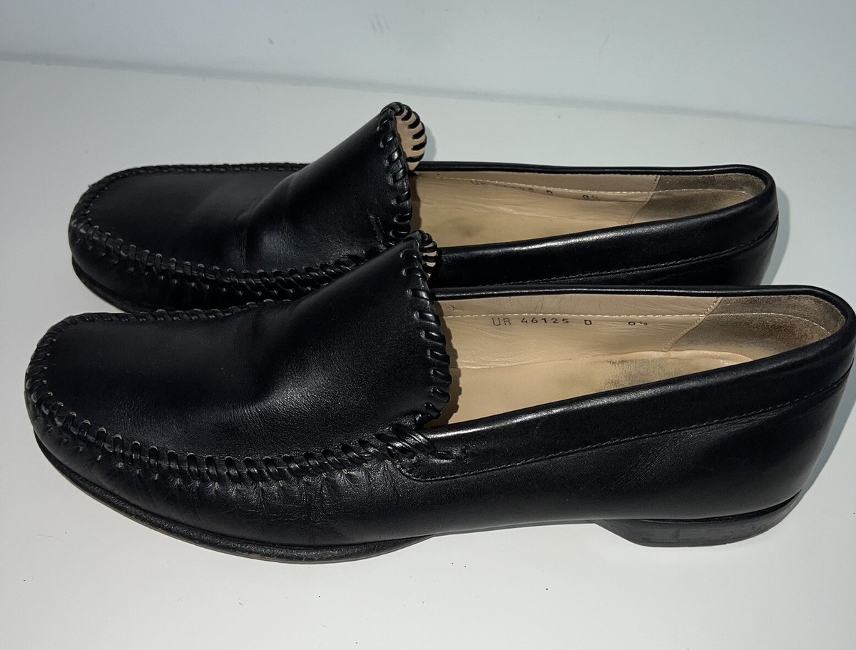 Salvatore Ferragamo Mens Black Leather Loafers Dress Shoes  display picture 2