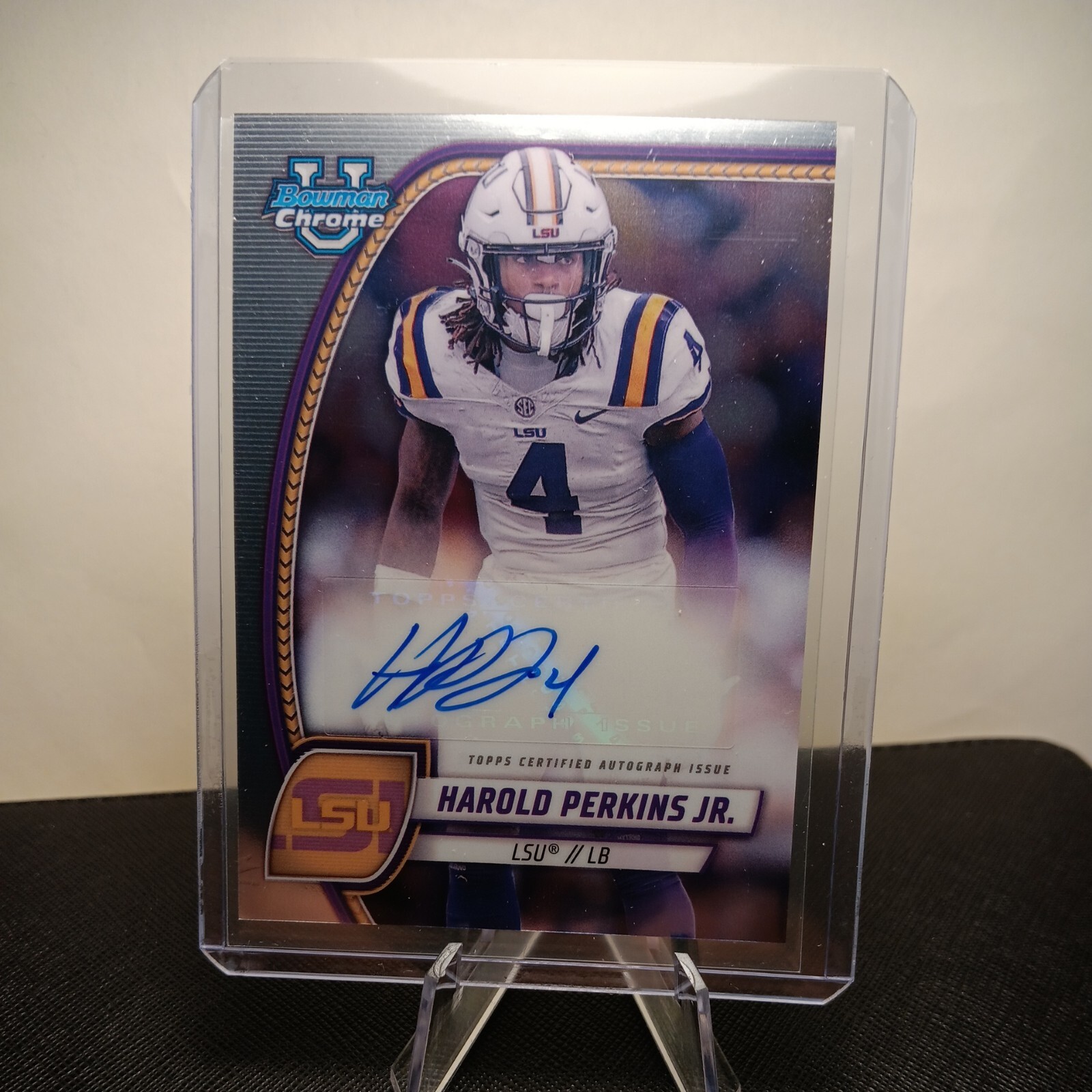 Harold Perkins Jr. 2024 Bowman University Chrome Auto #PA-HPE RC Rookie