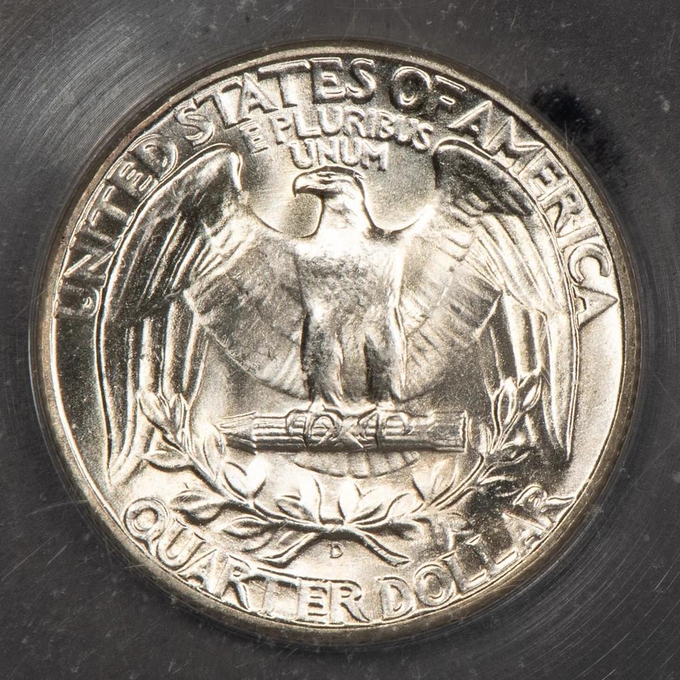 1944-D 25c Silver Washington Quarter - Flashy Frosty - ICG MS 67 - SKU-X4437 - Image 4 of 4