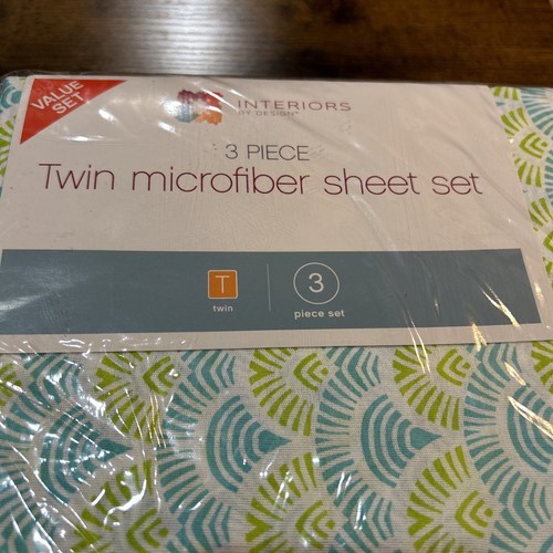 INTERIORS BY DESIGN 3 PIECE TWIN MICROFIBER SHEET SET, NEW - Picture 2 of 3
