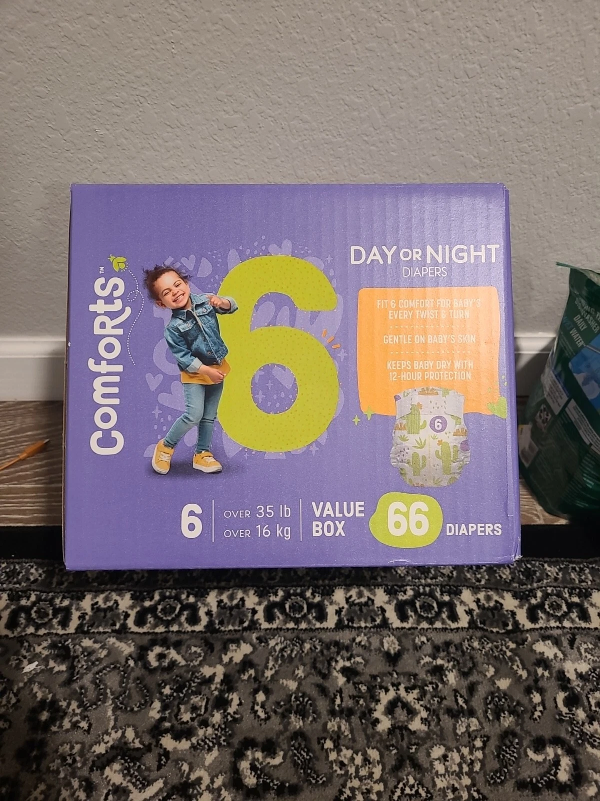 Kroger Comforts Day or night Disposable Diapers Size 6 value box 66 diapers
Opens in a new window or