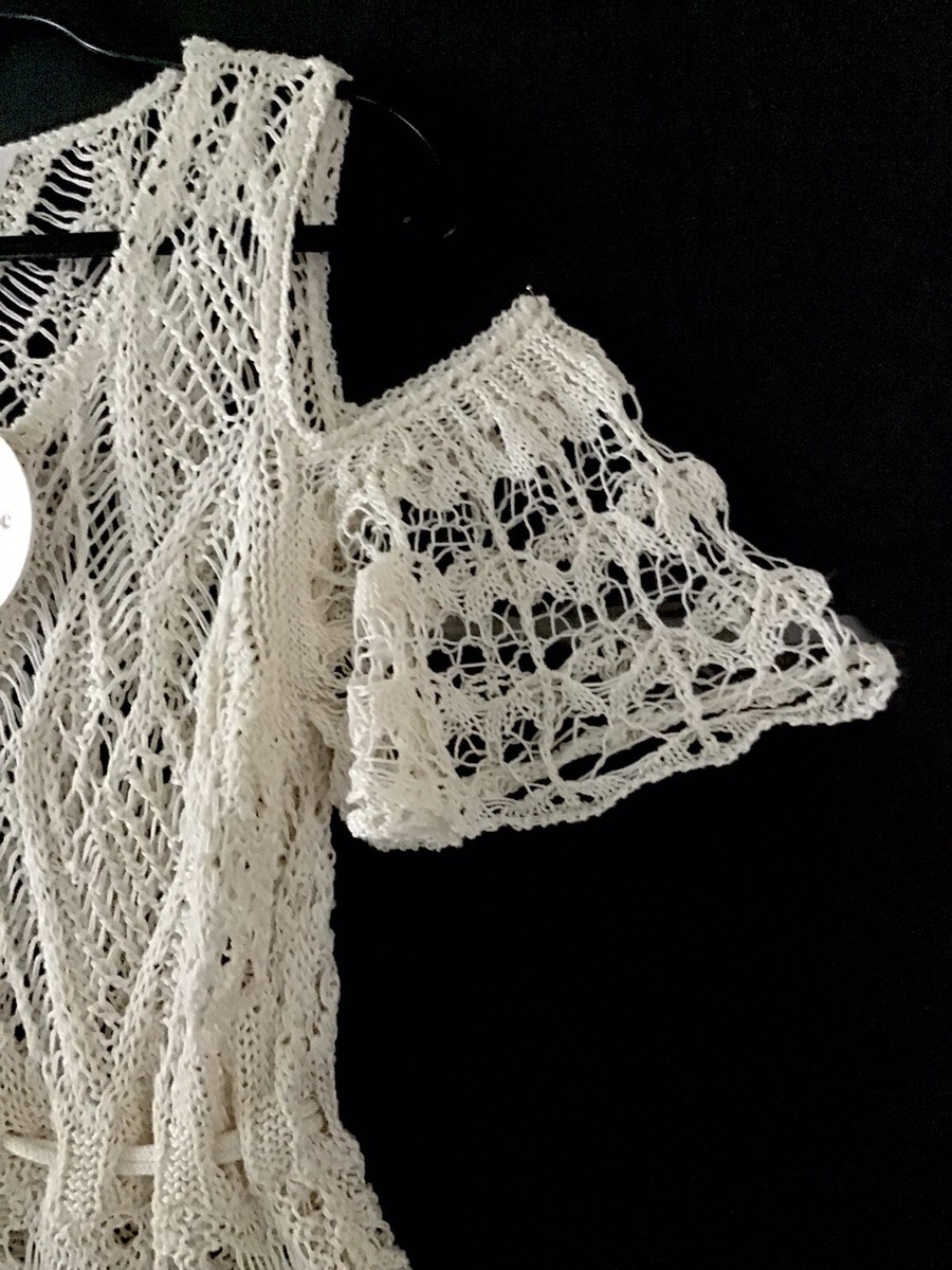 white christmas dresses See by Chloe Black Crochet Long-Sleeve Mini Dress – Blogger Armoire main image 1
