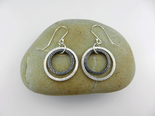 Boucles D'oreilles Rondes En Argent 925 Avec Lapis Lazuli Naturel - 8mm - Fermoir à Vis