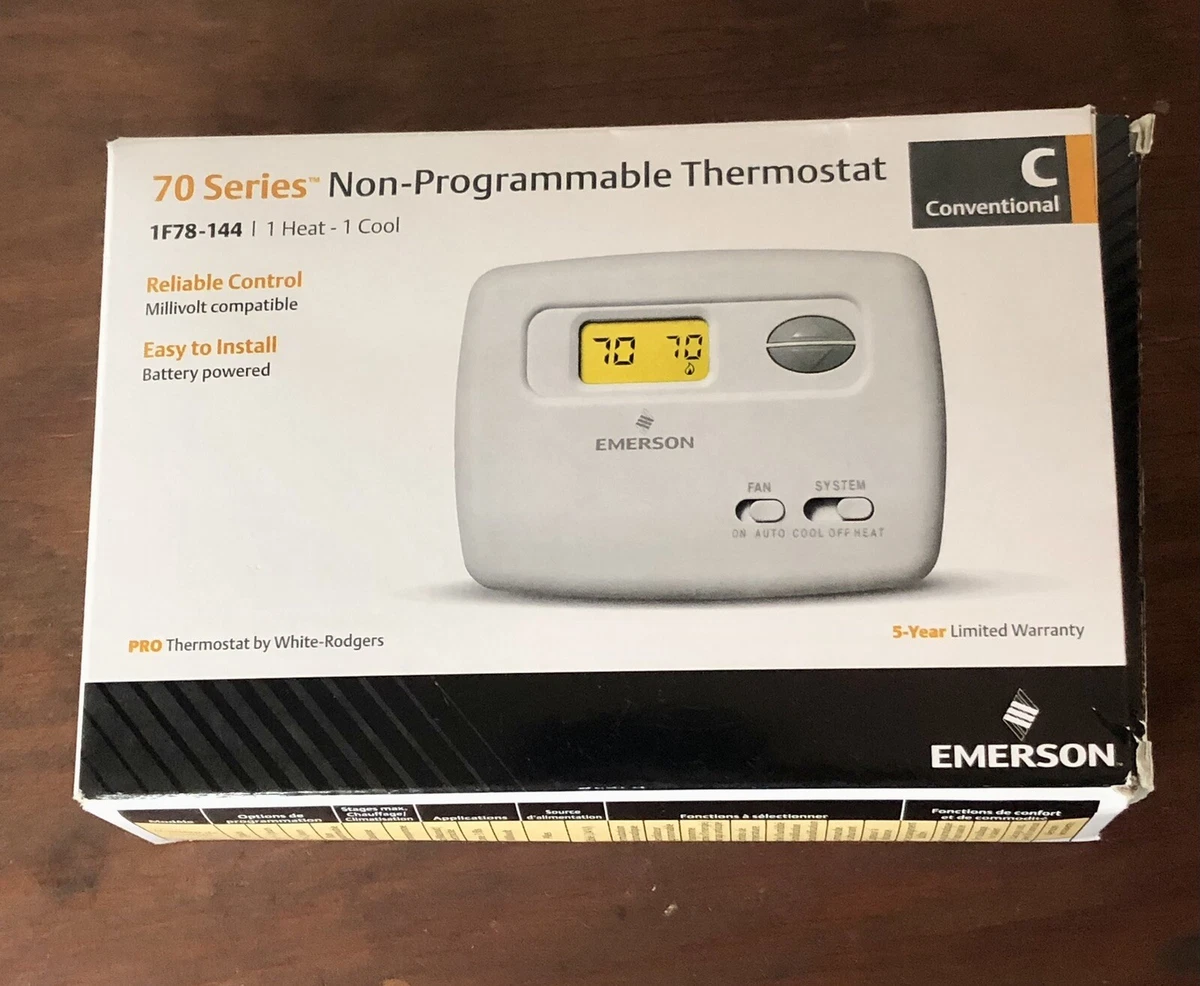Emerson 1F78-144 Single Stage Non-Programmable Thermostat 70 Series  Conventional | eBay