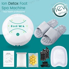 Upgrade Ionic Foot Bath Detox Spa Tub Machine w/ Ginger Pieces Non-slip Slipper