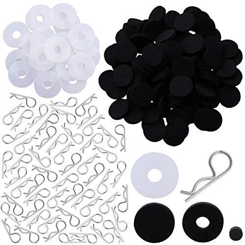 RC Body Clips (100) & Foam Body Washers (100) Nylon Body Washers(25) for 