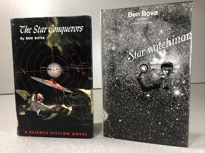 Lot of 2 SIGNED BY BEN BOVA The Star Conquerors [1st EDITION] and Star Watchman