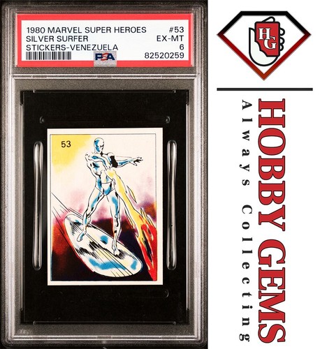 Silver Surfer Sticker SILVER SURFER PSA 6 1980 Marvel Super Heroes Stickers-Venezuela #53 | eBay