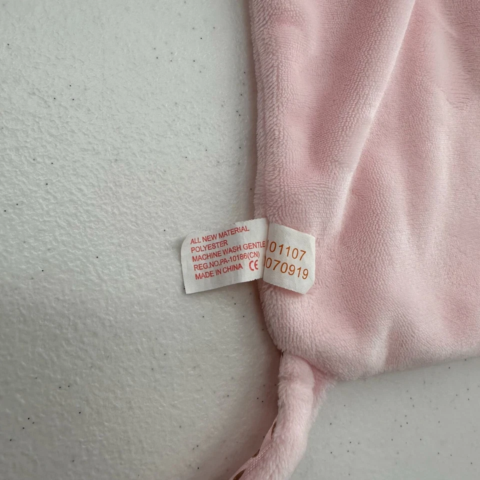 Bearington Bebé Rosa Cachorro Lovey Manta de Seguridad Lunares Arco Acentos 10" a Foto 3 de 4
