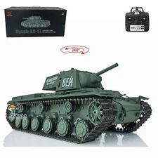1/16 Heng Long 7.0 Plastic Soviet KV-1 3878 RTR IR BB RC Tank W/ Smoke Sound