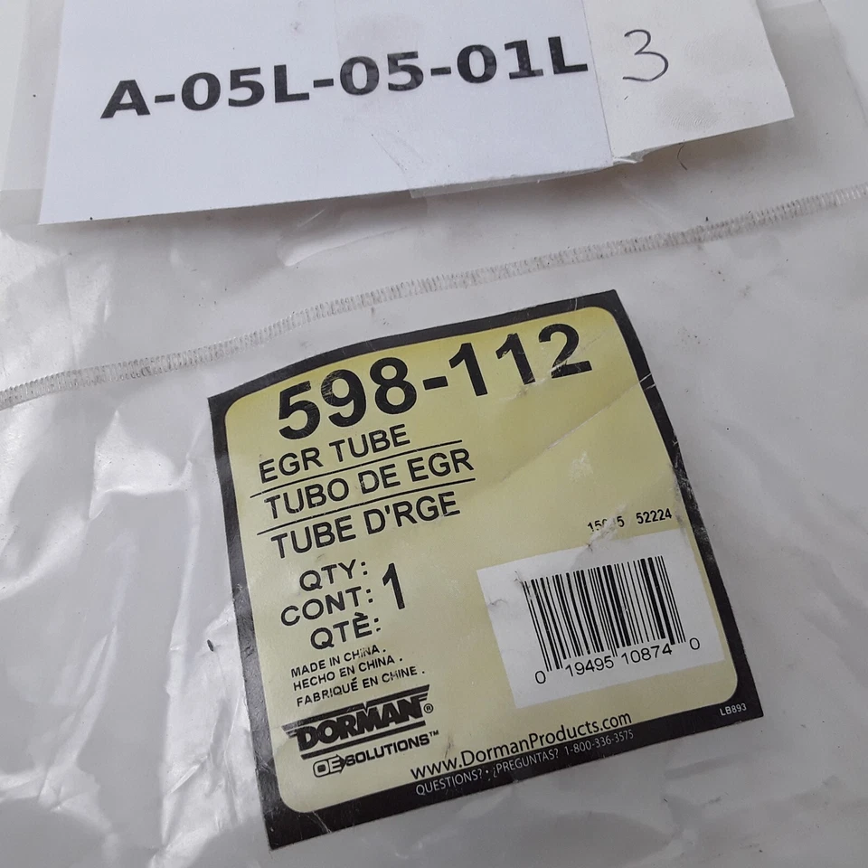 Tubo de recirculación de gases de escape Dorman 598-112 EGR para Ford Focus 2000-2003 2004 Foto 4 de 4