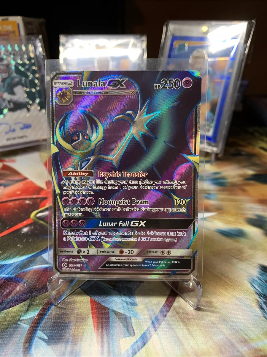 Lunala GX 141/149 Sun & Moon - NM Ultra Rare Full Art Pokemon Card