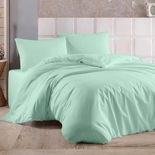 3PCS Egyptian Cotton Duvet Cover Set 400TC Soft Breathable Bedding Set