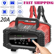 Car Battery Charger 12v24v 20a Maintainer Trickle Charger Motorcycle Lifepo4 Us