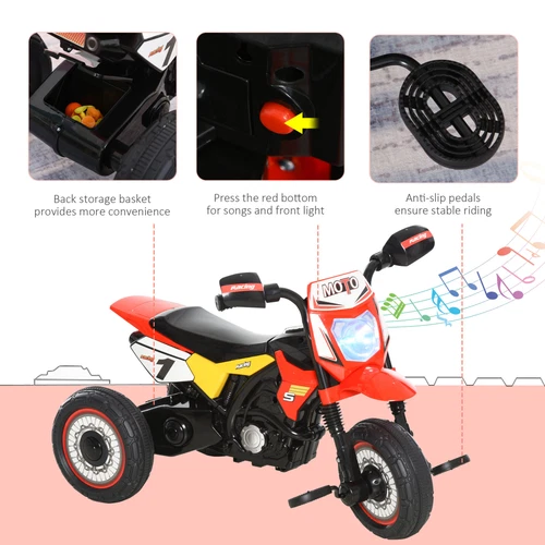 Kids Pedal Bike Childrens Toy Ride-on Tricycle Toddler Training Wheels Red Black - Picture 4 of 9
